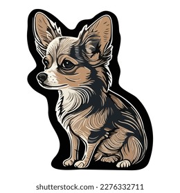 Chihuahua Flat Icon Isolated On White Background