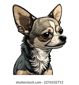 Chihuahua Flat Icon Isolated On White Background