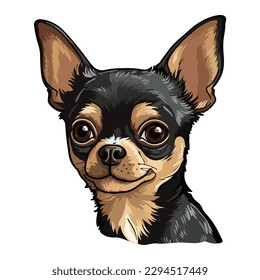 Chihuahua Flat Icon Isolated On White Background