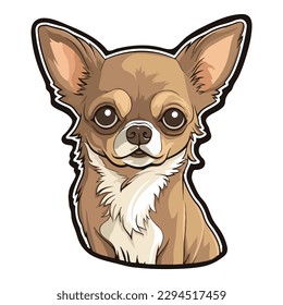 Chihuahua Flat Icon Isolated On White Background