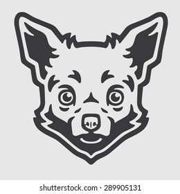 Chihuahua Head Logo Mascot Emblem