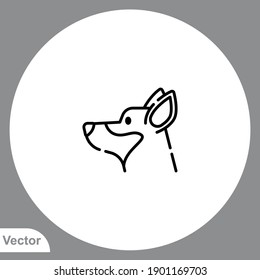 Chihuahua icon sign vector,Symbol, logo illustration for web and mobile