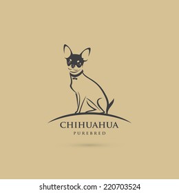 Chihuahua label - vector illustration