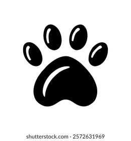 Chihuahua paw print icon silhouette vector illustration design on white background.