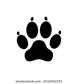 Chihuahua Paw silhouette icon vector flat design.