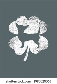 Chihuahua Shamrock St Patrick s Day Dog Dad Mom Gift design vector illustration for use in design and print poster canvas