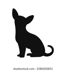 Chihuahua silhouette, dog vector silhouette