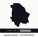 Chihuahua state map. Federative unit of Mexico. Vector map for any needs.
