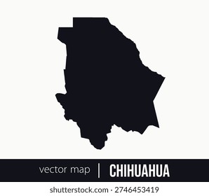 Chihuahua state map. Federative unit of Mexico. Vector map for any needs.