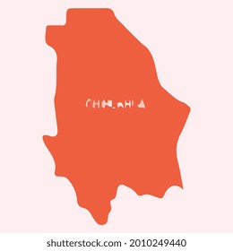 Chihuahua state map vector art