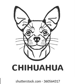 Chihuahua vector black logo icon illustration 