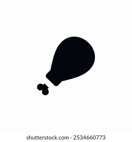 chiken leg icon sign vector