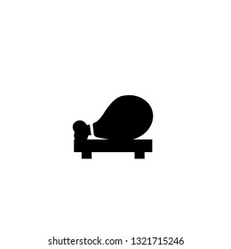 chiken leg icon vector