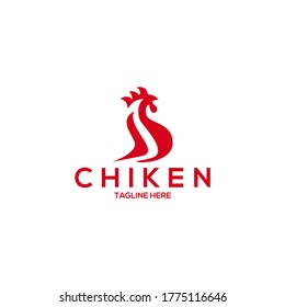 Plantilla de vectores de diseño de logotipo Chiken. Diseño moderno. Ilustración vectorial