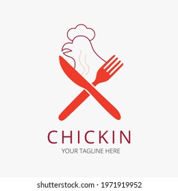 Chiken Logo Design Vector Template. Modern Design. Vector Illustration