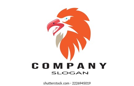Chiken Logo Design Vector Template orange. Contemporary design. vector illustration