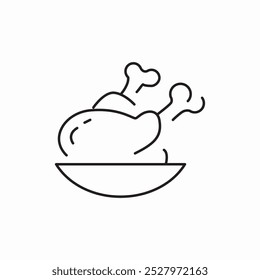 chiken wings icon sign vector