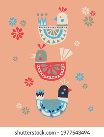 Chikens print and tee graphic 