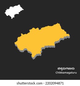 Chikkamagaluru Vector Map District Karnataka Stock Vector (Royalty Free ...