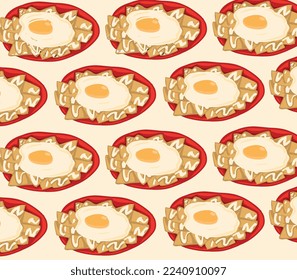 Chilaquiles mexican food vector. Best Mexican Dishes. Latin american food illustration.
