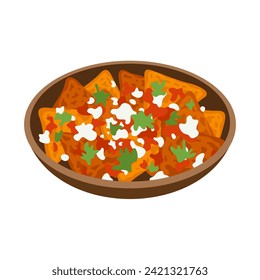 Chilaquiles Mexican food vector illustration