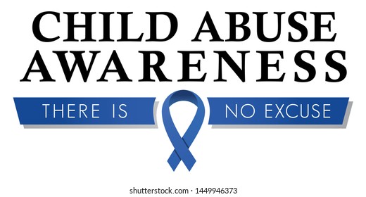 Child Abuse Awareness Ribbon | Logo for Abuse Prevention | Fundraising Graphic, Education Symbol | Vector Badge for Banners, Posters and Flyers | Isolated Illustration, Blue Ribbon Icon, Social Media