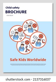 Child abuse brochures. Safe kids worldwide.Crime templates.Minimal brochure layout and modern report flyers poster template