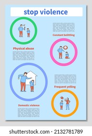 Child abuse brochures. Stop violence. Aggressive behavior. Crime templates.Minimal brochure layout and modern report flyers poster template