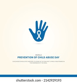 Child Abuse prevention day. Child Abuse prevention month is observed every year in April, to raising awareness and preventing child abuse. 3D Illustration. 