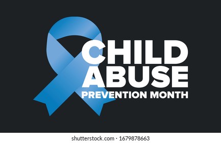 Child Abuse Prevention Month. Celebrate annual in April in United States. Stop child violence. Children protection and safety month. Unity for children. Poster, banner, background. Vector illustration