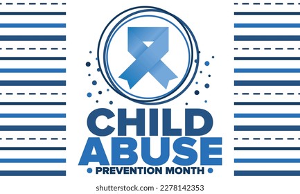 Child Abuse Prevention Month. Celebrate annual in April in United States. Stop child violence. Children protection and safety month. Unity for children. Poster, banner, background. Vector illustration
