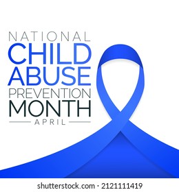 Child Abuse prevention month is observed every year in April, to raising awareness and preventing child abuse. Vector illustration