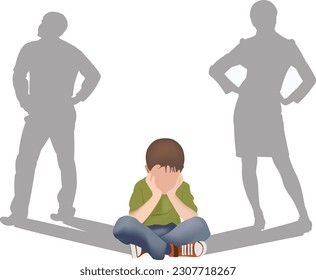 Child alone abandoned by divorced parents-