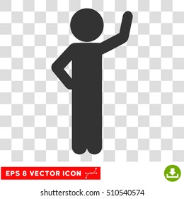 Child Assurance EPS vector icon. Illustration style is flat iconic gray symbol.