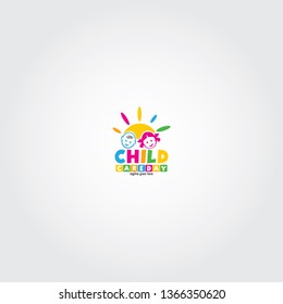 Child And Baby Care Day Vector Logo Design 