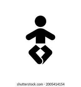 Child or baby icon People in motion active lifestyle sign
