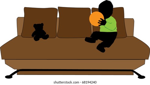 Child with ball