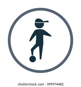 Child with ball icon