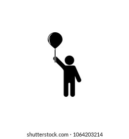 child with a ball icon. Element of children illustration. Premium quality graphic design icon. Signs and symbols collection icon for websites, web design, mobile app on white background