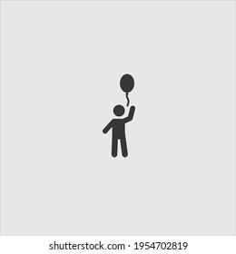 child balloon icon vector isolated on white background