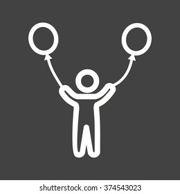 Child with Balloons