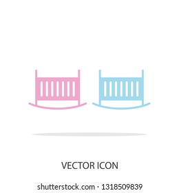 child bed icon vector