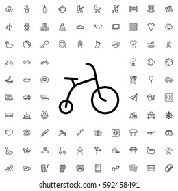 child bicycle icon illustration isolated vector sign symbol. Baby icons vector set.
