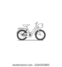 Child bicycle isolated vector graphics