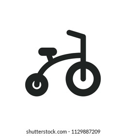 child bicycle vector icon