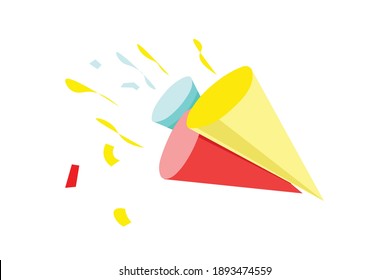 Child Birthday Trumpet Vector Illustration