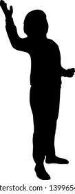 a child body silhouette vector