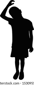 a child body silhouette vector