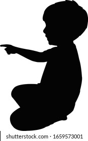 a child body silhouette vector