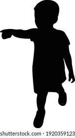 Child Body Silhouette Vector Stock Vector (royalty Free) 1920359123 